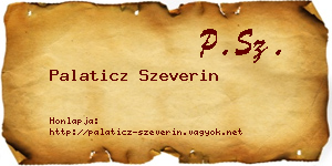 Palaticz Szeverin névjegykártya